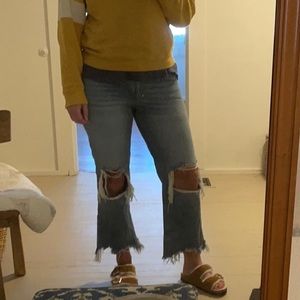 Free People Wide Leg Light Wash Jeans